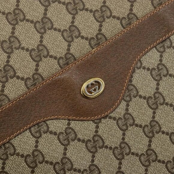 GUCCI GG Supreme Web Sherry Line Tote Bag PVC Beige Gold 89 02 003 Auth 130821 - Picture 10 of 16